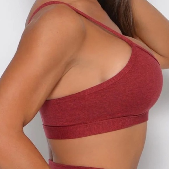 Bombshell Sportswear Volvano Heather Red‎ Sports Bra Size Extra Large - Picture 2 of 8